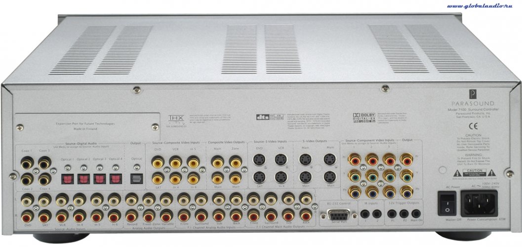 Задняя панель PARASOUND 7100 (silver)